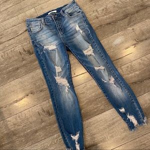 Distressed Denim Jeans